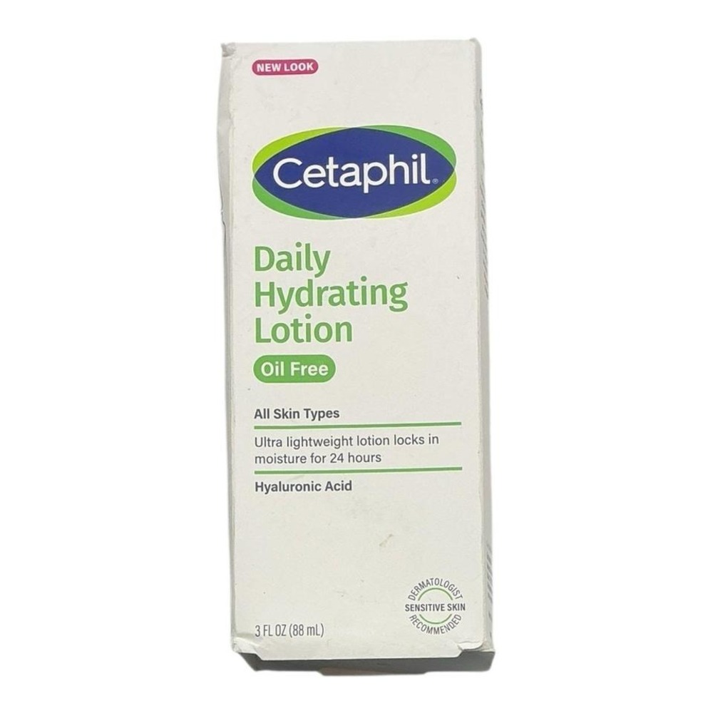 Cetaphil Daily Hydrating Lotion 3oz - Oil Free Moisturizer with Hyaluronic Acid